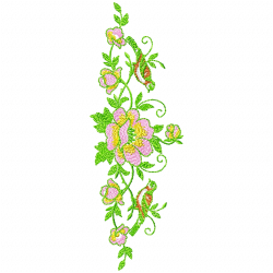 Flowers And Tree Embroidery Design 1 Flowers And Tree Embroidery Design 1